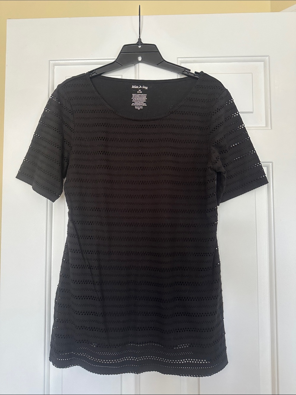 White Stag Black Short-Sleeve Eyelet Tee